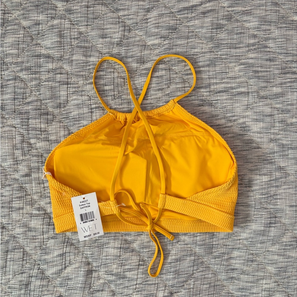 WET Sutton Bikini Top In Saffron Sz Large | Wet Bikini Top | Bohemian Beachwear- - Picture 5 of 6